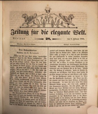 Zeitung für die elegante Welt Montag 8. Februar 1841