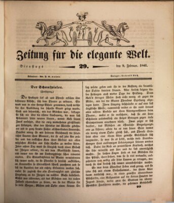 Zeitung für die elegante Welt Dienstag 9. Februar 1841