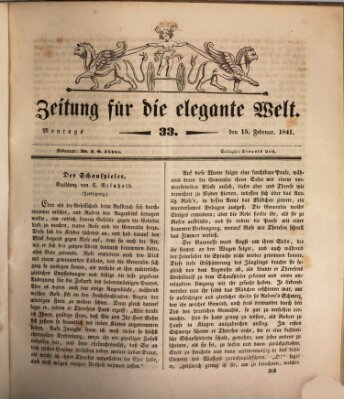 Zeitung für die elegante Welt Montag 15. Februar 1841