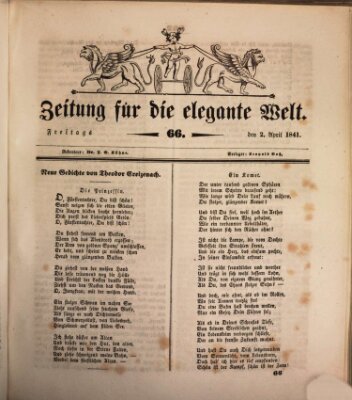 Zeitung für die elegante Welt Freitag 2. April 1841
