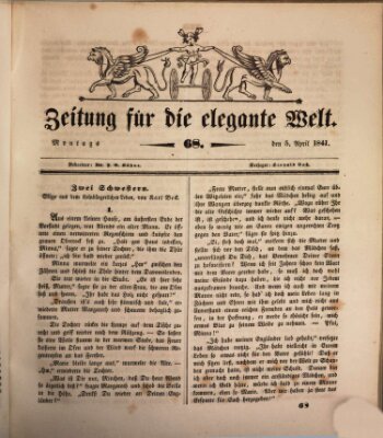 Zeitung für die elegante Welt Montag 5. April 1841