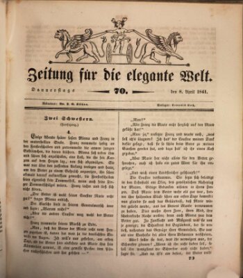 Zeitung für die elegante Welt Donnerstag 8. April 1841