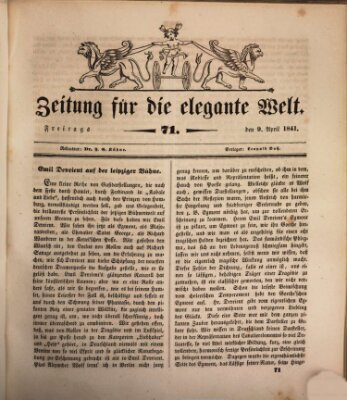 Zeitung für die elegante Welt Freitag 9. April 1841