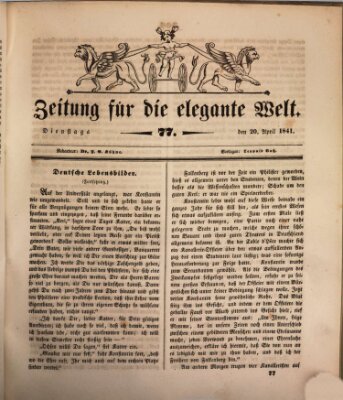 Zeitung für die elegante Welt Dienstag 20. April 1841