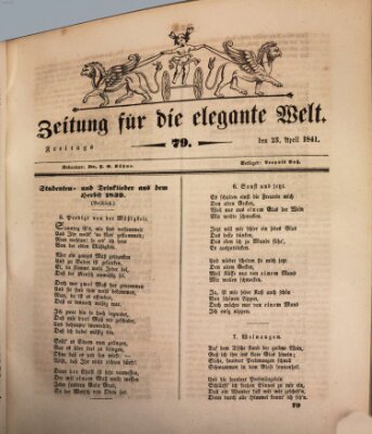 Zeitung für die elegante Welt Freitag 23. April 1841