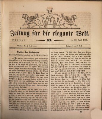 Zeitung für die elegante Welt Montag 26. April 1841