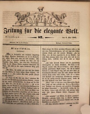 Zeitung für die elegante Welt Dienstag 4. Mai 1841