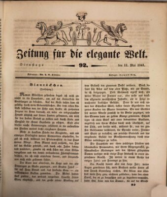 Zeitung für die elegante Welt Dienstag 11. Mai 1841