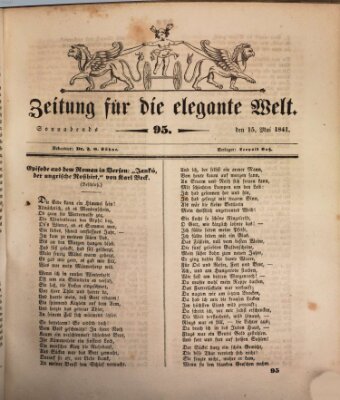 Zeitung für die elegante Welt Samstag 15. Mai 1841