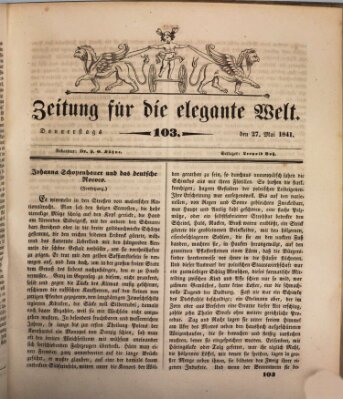 Zeitung für die elegante Welt Donnerstag 27. Mai 1841