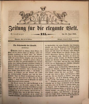 Zeitung für die elegante Welt Dienstag 15. Juni 1841