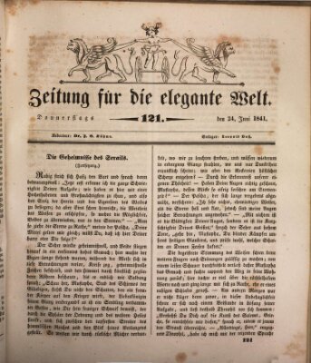 Zeitung für die elegante Welt Donnerstag 24. Juni 1841