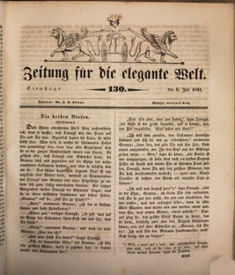 Zeitung für die elegante Welt Dienstag 6. Juli 1841