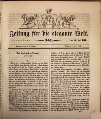 Zeitung für die elegante Welt Donnerstag 22. Juli 1841