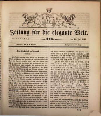 Zeitung für die elegante Welt Donnerstag 29. Juli 1841