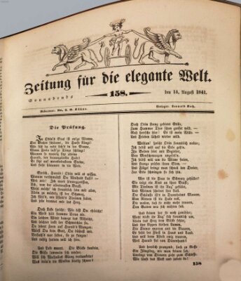 Zeitung für die elegante Welt Samstag 14. August 1841