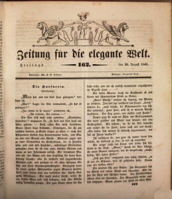 Zeitung für die elegante Welt Freitag 20. August 1841