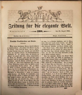 Zeitung für die elegante Welt Samstag 28. August 1841