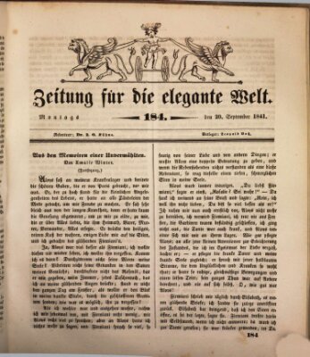 Zeitung für die elegante Welt Montag 20. September 1841