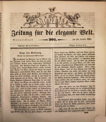 Zeitung für die elegante Welt Donnerstag 14. Oktober 1841