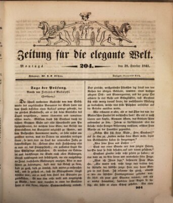 Zeitung für die elegante Welt Montag 18. Oktober 1841