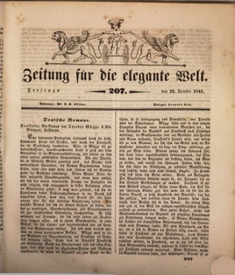 Zeitung für die elegante Welt Freitag 22. Oktober 1841