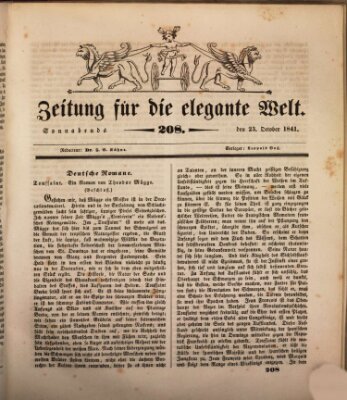 Zeitung für die elegante Welt Samstag 23. Oktober 1841