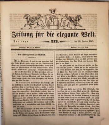 Zeitung für die elegante Welt Freitag 29. Oktober 1841