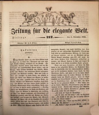 Zeitung für die elegante Welt Freitag 5. November 1841