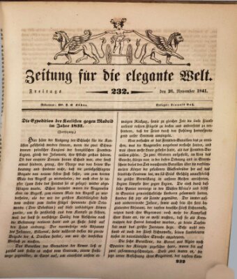 Zeitung für die elegante Welt Freitag 26. November 1841