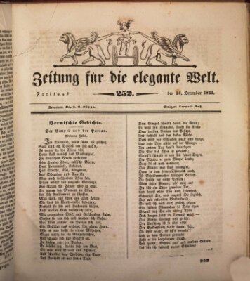 Zeitung für die elegante Welt Freitag 24. Dezember 1841