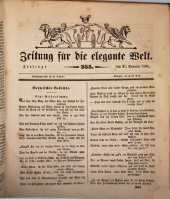 Zeitung für die elegante Welt Freitag 31. Dezember 1841