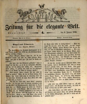 Zeitung für die elegante Welt Donnerstag 6. Januar 1842