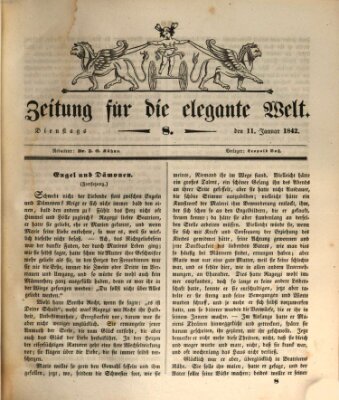 Zeitung für die elegante Welt Dienstag 11. Januar 1842