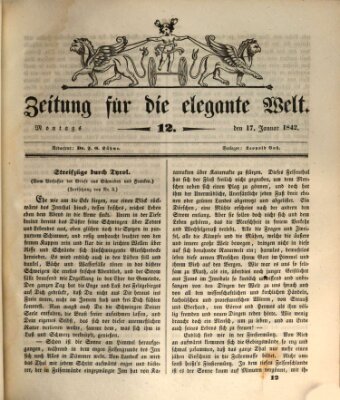 Zeitung für die elegante Welt Montag 17. Januar 1842