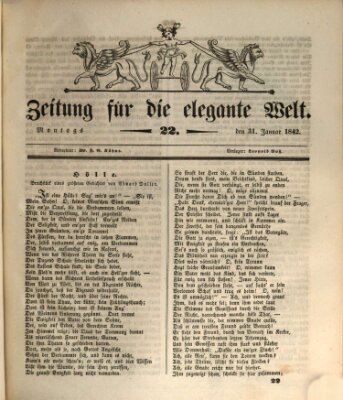 Zeitung für die elegante Welt Montag 31. Januar 1842