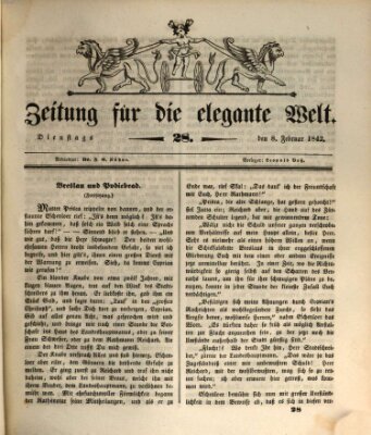 Zeitung für die elegante Welt Dienstag 8. Februar 1842