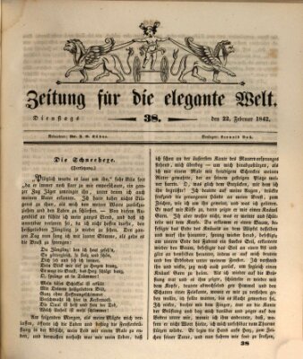 Zeitung für die elegante Welt Dienstag 22. Februar 1842