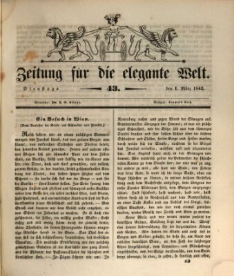 Zeitung für die elegante Welt Dienstag 1. März 1842