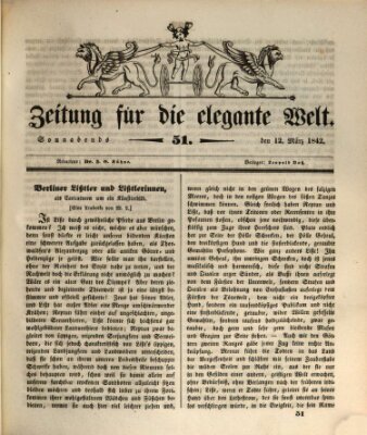 Zeitung für die elegante Welt Samstag 12. März 1842