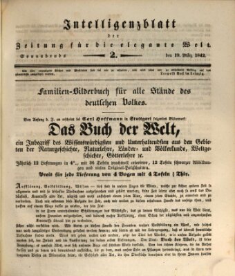 Zeitung für die elegante Welt Samstag 19. März 1842