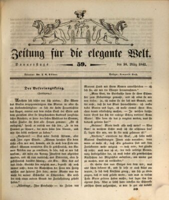 Zeitung für die elegante Welt Donnerstag 24. März 1842