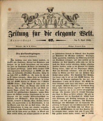 Zeitung für die elegante Welt Donnerstag 7. April 1842