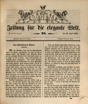 Zeitung für die elegante Welt Freitag 22. April 1842