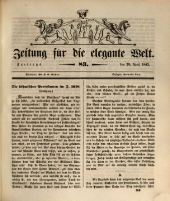 Zeitung für die elegante Welt Freitag 29. April 1842