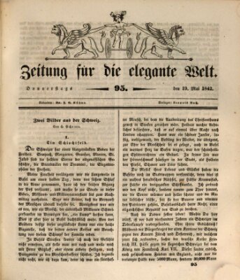 Zeitung für die elegante Welt Donnerstag 19. Mai 1842