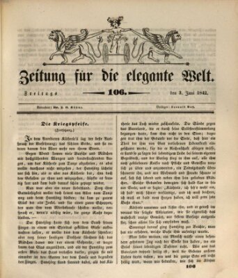 Zeitung für die elegante Welt Freitag 3. Juni 1842