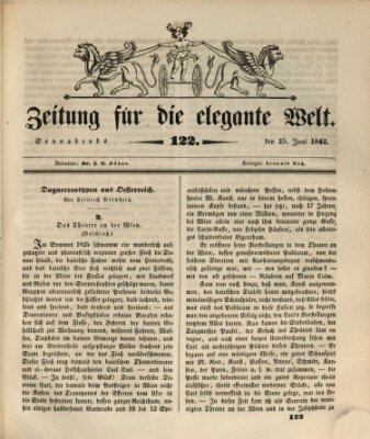 Zeitung für die elegante Welt Samstag 25. Juni 1842