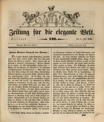 Zeitung für die elegante Welt Freitag 1. Juli 1842