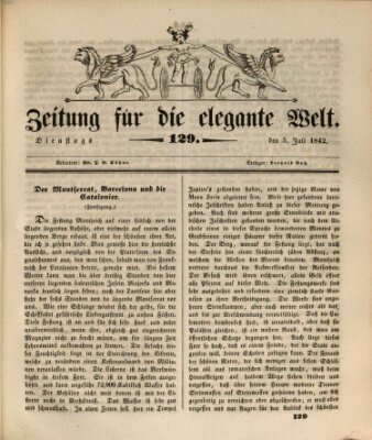 Zeitung für die elegante Welt Dienstag 5. Juli 1842